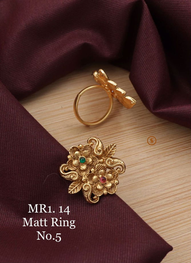 MR1 Designer Rajawadi Matt Rings Wholesalers In Delhi
